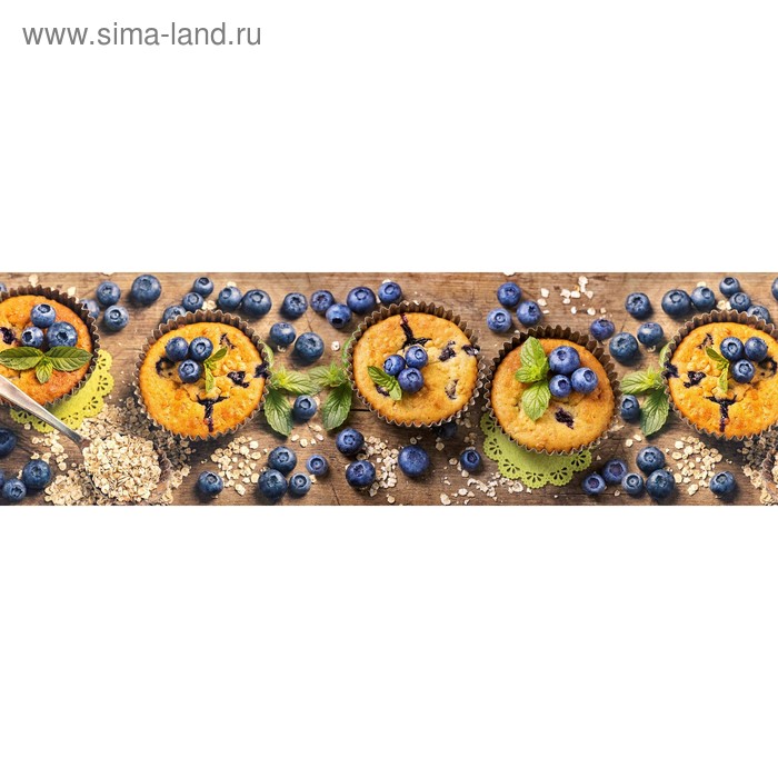 фото Кухонный фартук 2000х600 мм, закалённое стекло 4 мм, 6 отверстий под крепёж, цвет арт506