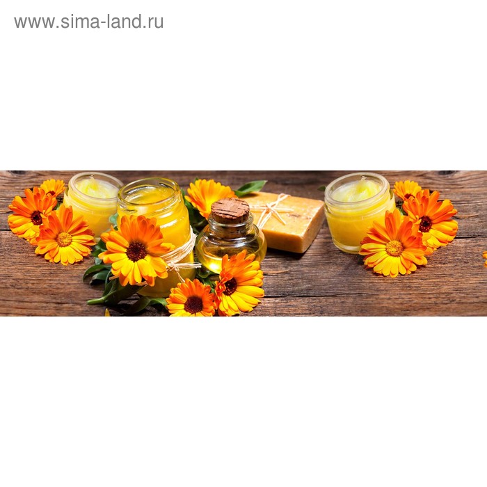 фото Кухонный фартук 2000х600 мм, закалённое стекло 4 мм, 6 отверстий под крепёж, цвет арт519