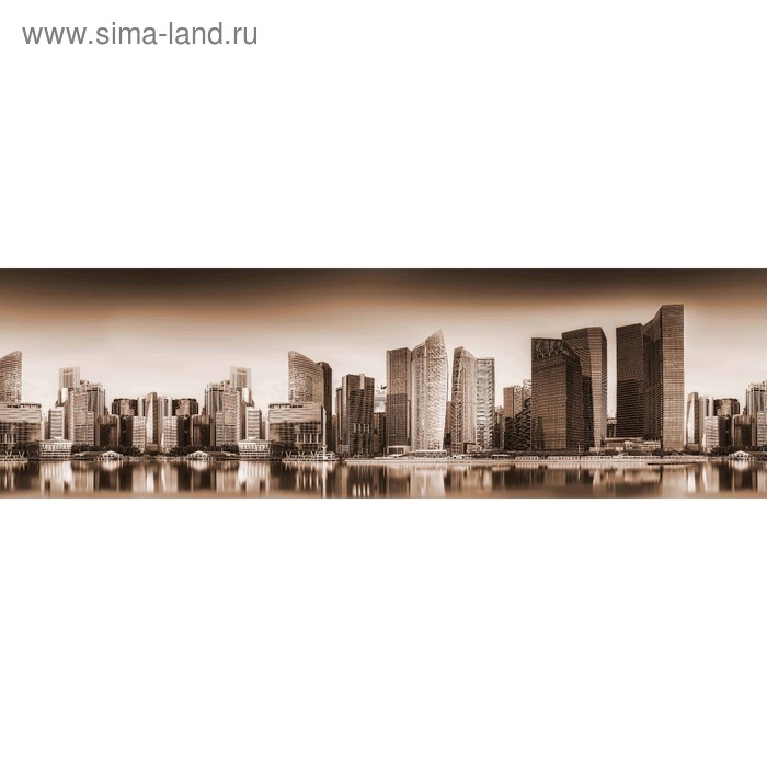 фото Кухонный фартук 2000х600 мм, закалённое стекло 4 мм, 6 отверстий под крепёж, цвет арт683