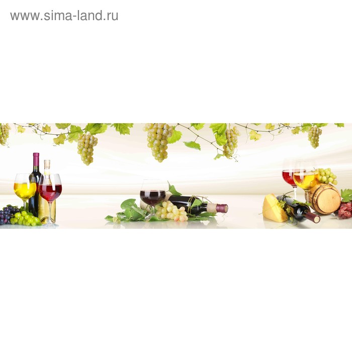 фото Кухонный фартук 2000х600 мм, закалённое стекло 4 мм, 6 отверстий под крепёж, цвет арт691