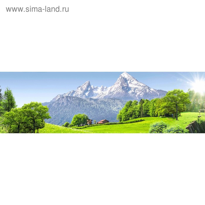 фото Кухонный фартук 2000х600 мм, закалённое стекло 4 мм, 6 отверстий под крепёж, цвет арт746