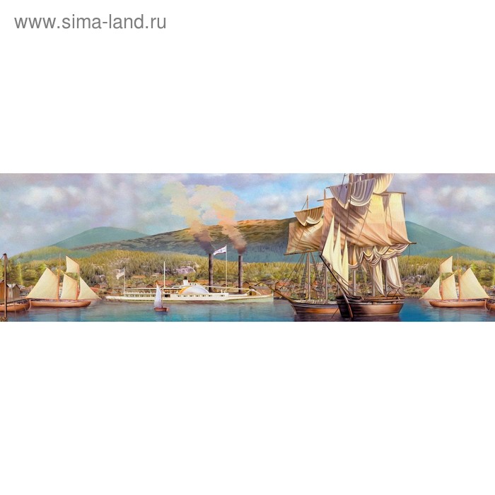 фото Кухонный фартук 2000х600 мм, закалённое стекло 4 мм, 6 отверстий под крепёж, цвет арт774