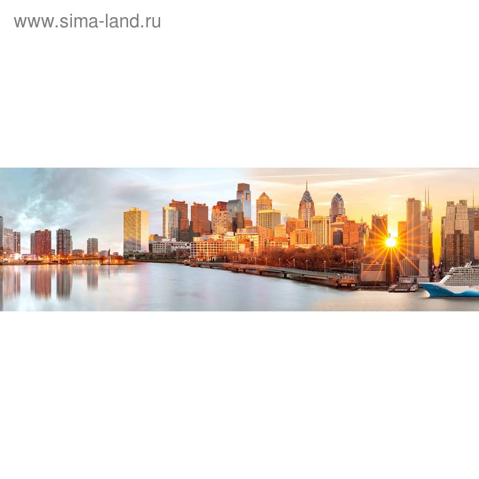 фото Кухонный фартук 2000х600 мм, закалённое стекло 4 мм, 6 отверстий под крепёж, цвет арт1756