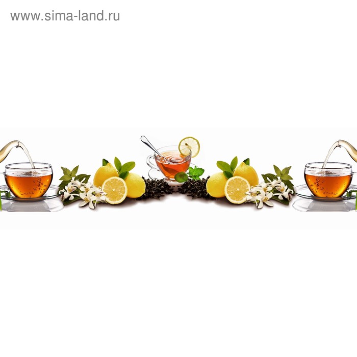 фото Кухонный фартук 2100х600 мм, закалённое стекло 4 мм, 6 отверстий под крепёж, цвет нп0020