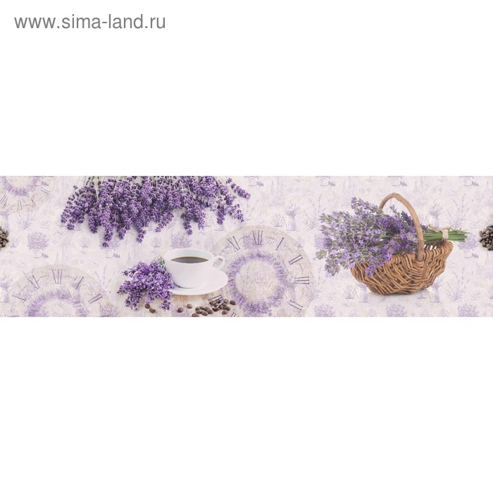 фото Кухонный фартук 2100х600 мм, закалённое стекло 4 мм, 6 отверстий под крепёж, цвет арт67