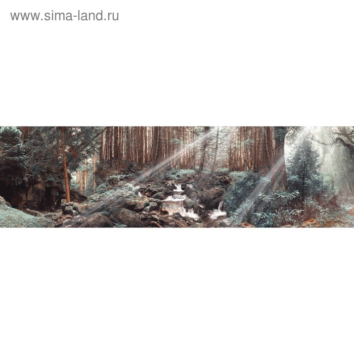 фото Кухонный фартук 2100х600 мм, закалённое стекло 4 мм, 6 отверстий под крепёж, цвет арт72