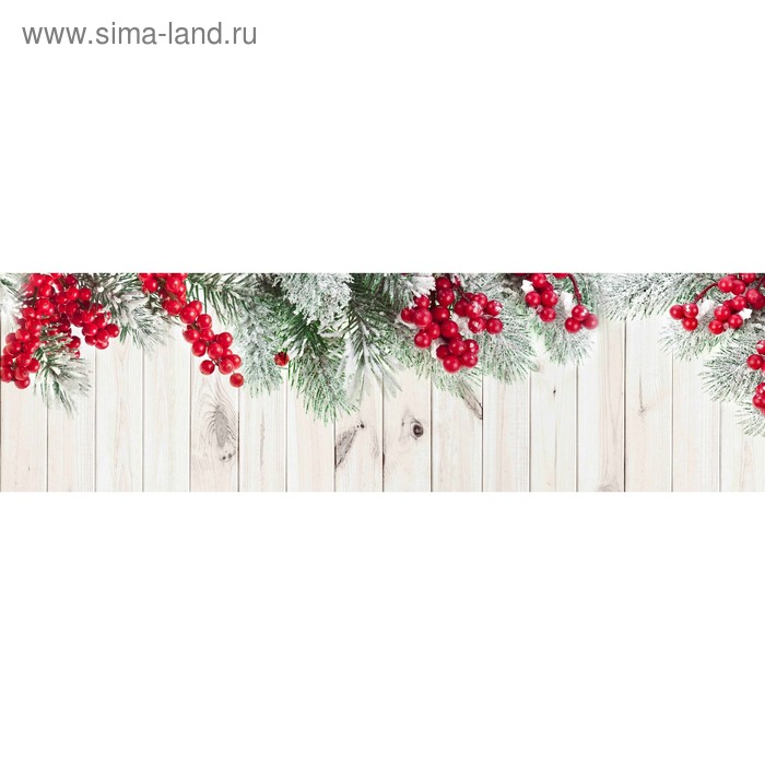 фото Кухонный фартук 2100х600 мм, закалённое стекло 4 мм, 6 отверстий под крепёж, цвет арт225