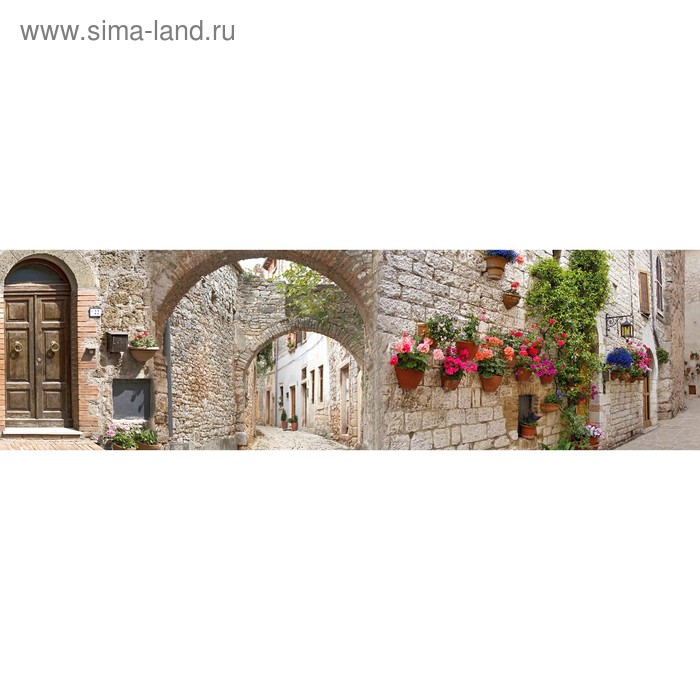 фото Кухонный фартук 2100х600 мм, закалённое стекло 4 мм, 6 отверстий под крепёж, цвет арт367