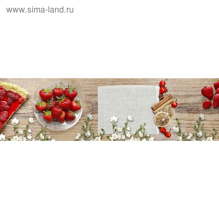 фото Кухонный фартук 2100х600 мм, закалённое стекло 4 мм, 6 отверстий под крепёж, цвет арт449