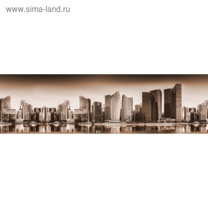 фото Кухонный фартук 2100х600 мм, закалённое стекло 4 мм, 6 отверстий под крепёж, цвет арт683