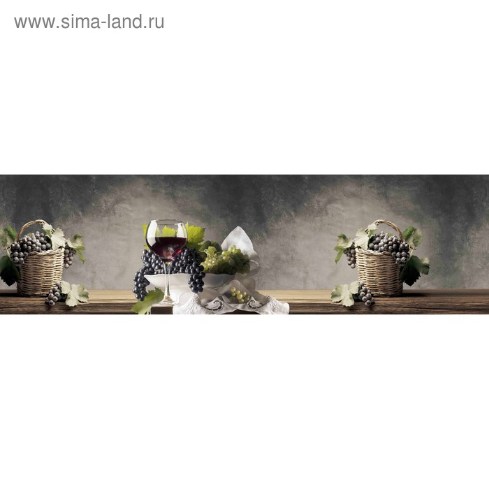 фото Кухонный фартук 2100х600 мм, закалённое стекло 4 мм, 6 отверстий под крепёж, цвет арт911