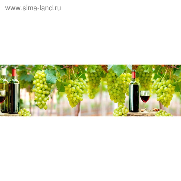 фото Кухонный фартук 2100х600 мм, закалённое стекло 4 мм, 6 отверстий под крепёж, цвет арт2199