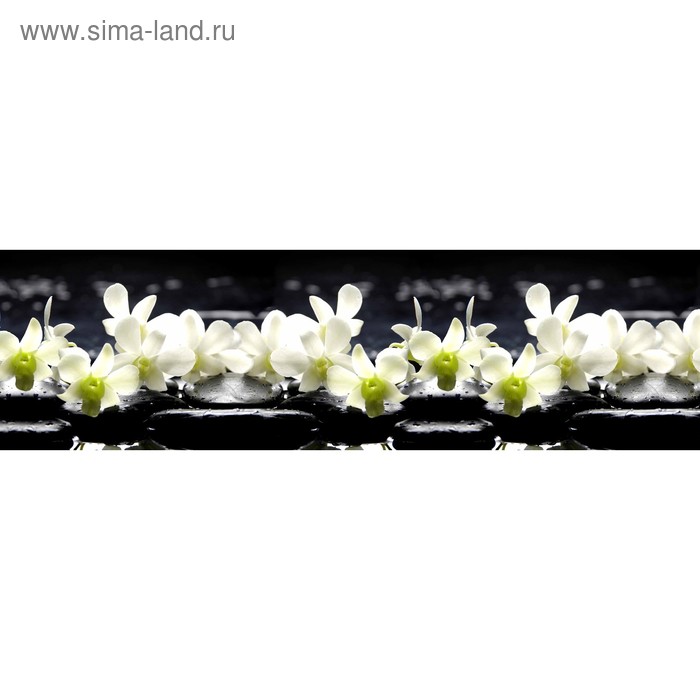 фото Кухонный фартук 2100х600 мм, закалённое стекло 4 мм, 6 отверстий под крепёж, цвет цв0251