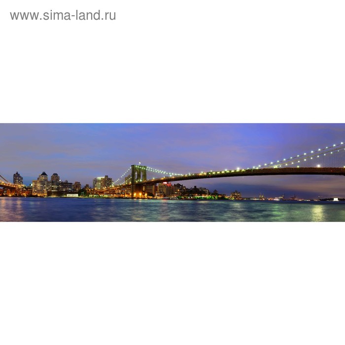 фото Кухонный фартук 2100х600 мм, закалённое стекло 4 мм, 6 отверстий под крепёж, цвет го0140