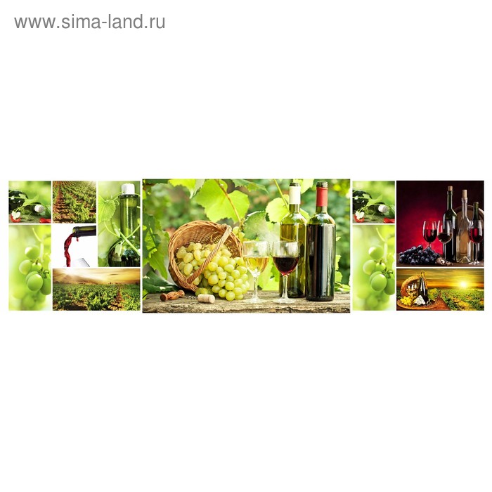 фото Кухонный фартук 2200х600 мм, закалённое стекло 4 мм, 6 отверстий под крепёж, цвет нп0041