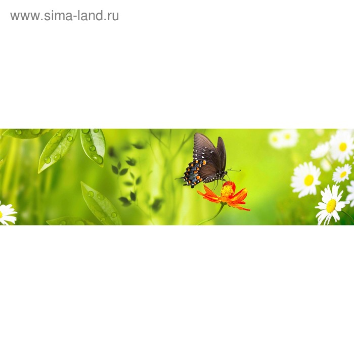 фото Кухонный фартук 2200х600 мм, закалённое стекло 4 мм, 6 отверстий под крепёж, цвет арт13