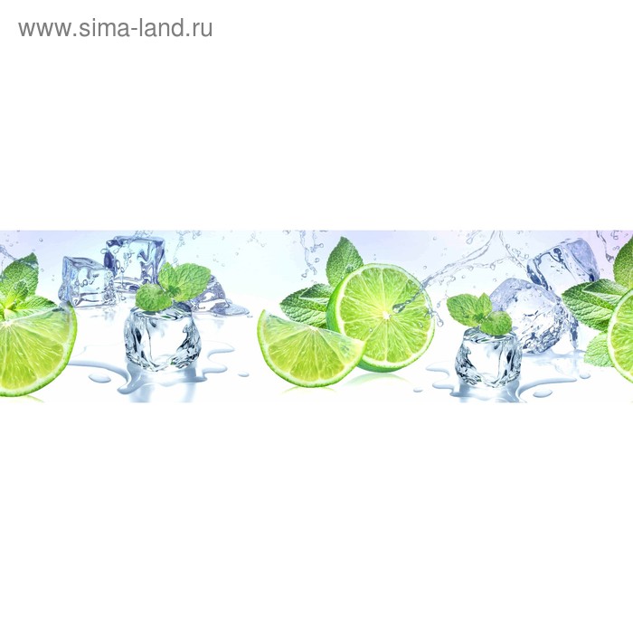 фото Кухонный фартук 2200х600 мм, закалённое стекло 4 мм, 6 отверстий под крепёж, цвет арт44