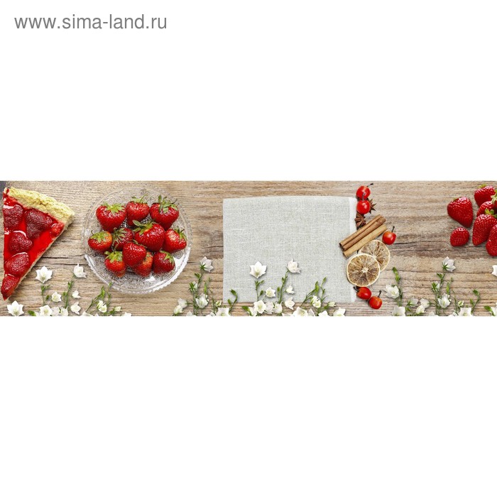 фото Кухонный фартук 2200х600 мм, закалённое стекло 4 мм, 6 отверстий под крепёж, цвет арт449