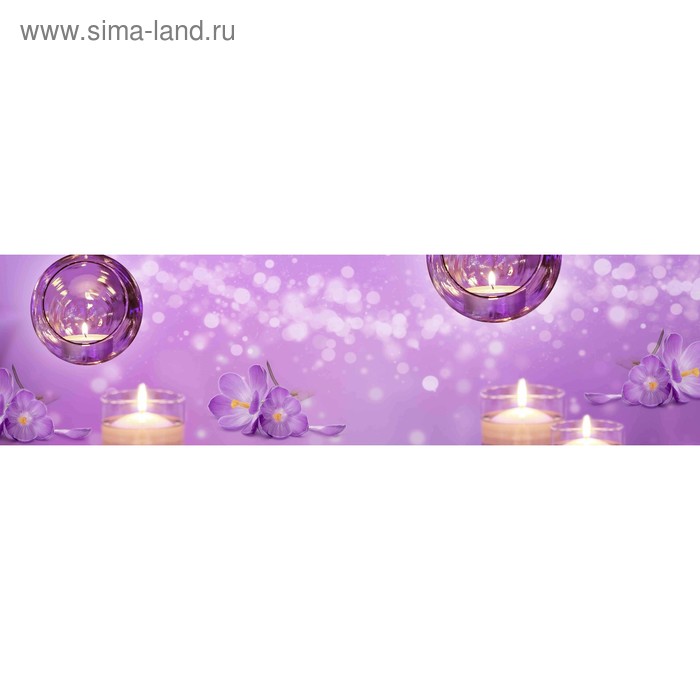 фото Кухонный фартук 2200х600 мм, закалённое стекло 4 мм, 6 отверстий под крепёж, цвет арт489