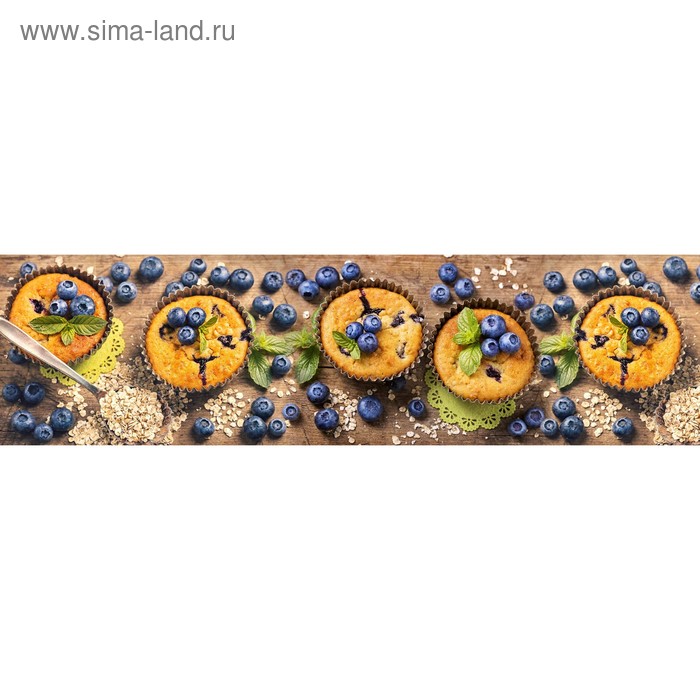 фото Кухонный фартук 2200х600 мм, закалённое стекло 4 мм, 6 отверстий под крепёж, цвет арт506