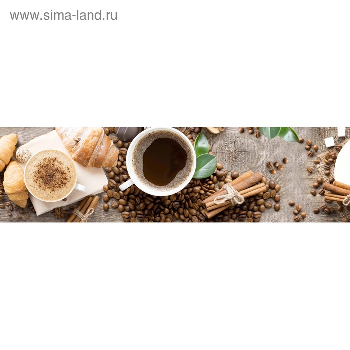 фото Кухонный фартук 2200х600 мм, закалённое стекло 4 мм, 6 отверстий под крепёж, цвет арт801