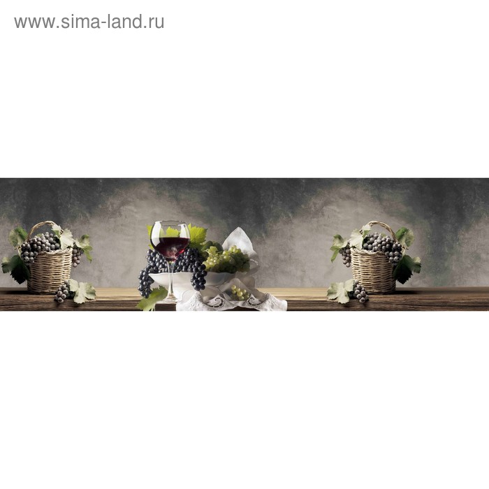 фото Кухонный фартук 2200х600 мм, закалённое стекло 4 мм, 6 отверстий под крепёж, цвет арт911