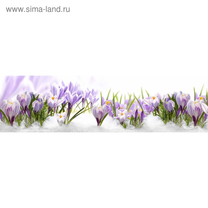 фото Кухонный фартук 2200х600 мм, закалённое стекло 4 мм, 6 отверстий под крепёж, цвет цв0216