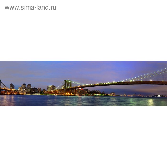 фото Кухонный фартук 2200х600 мм, закалённое стекло 4 мм, 6 отверстий под крепёж, цвет го0140