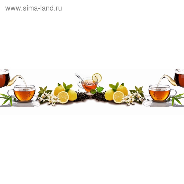 фото Кухонный фартук 2400х600 мм, закалённое стекло 4 мм, 6 отверстий под крепёж, цвет нп0020