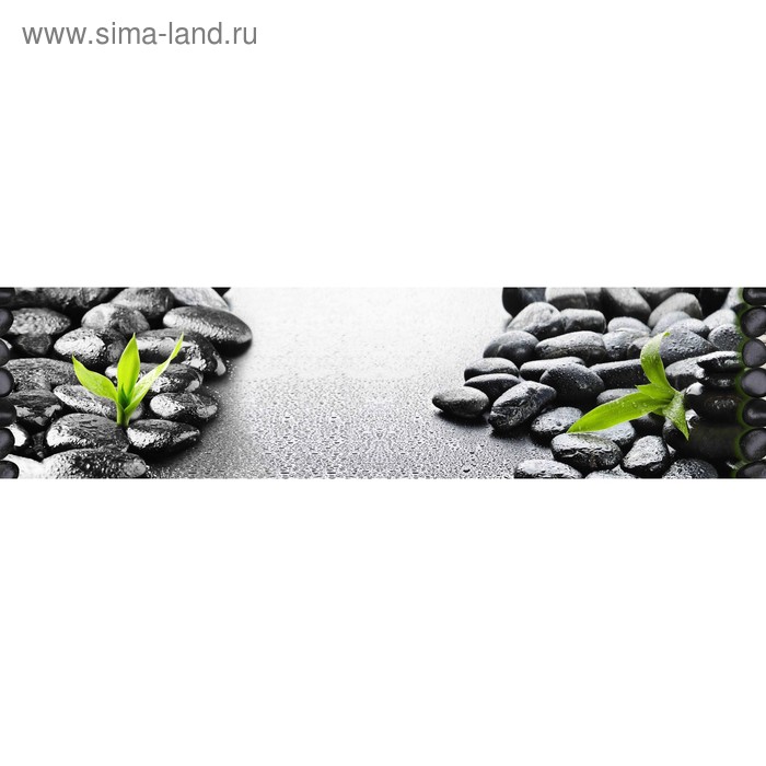 фото Кухонный фартук 2400х600 мм, закалённое стекло 4 мм, 6 отверстий под крепёж, цвет арт53