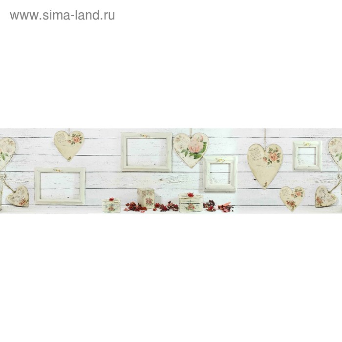 фото Кухонный фартук 2400х600 мм, закалённое стекло 4 мм, 6 отверстий под крепёж, цвет арт227