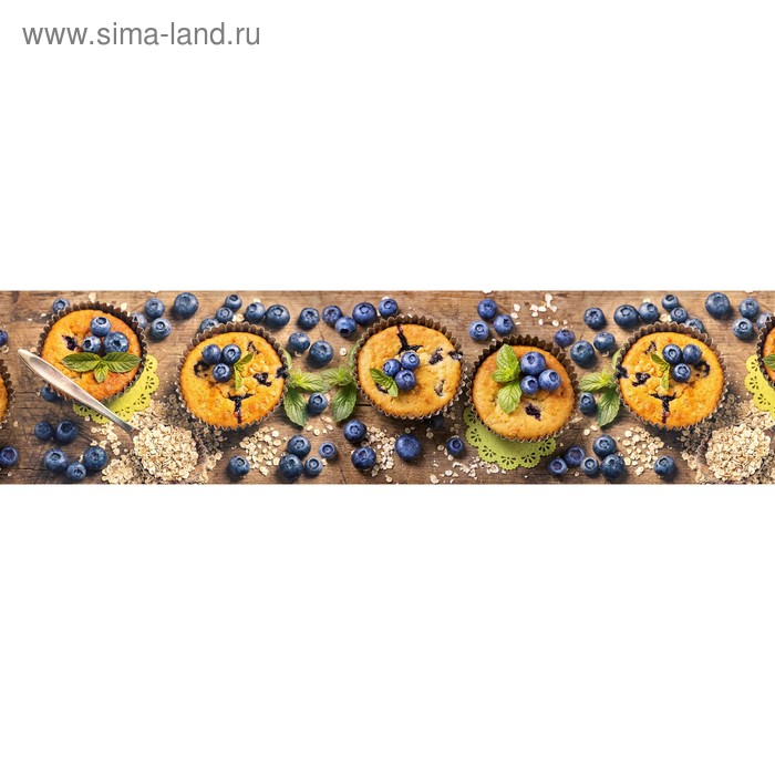 фото Кухонный фартук 2400х600 мм, закалённое стекло 4 мм, 6 отверстий под крепёж, цвет арт506