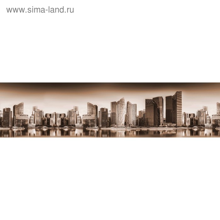 фото Кухонный фартук 2400х600 мм, закалённое стекло 4 мм, 6 отверстий под крепёж, цвет арт683