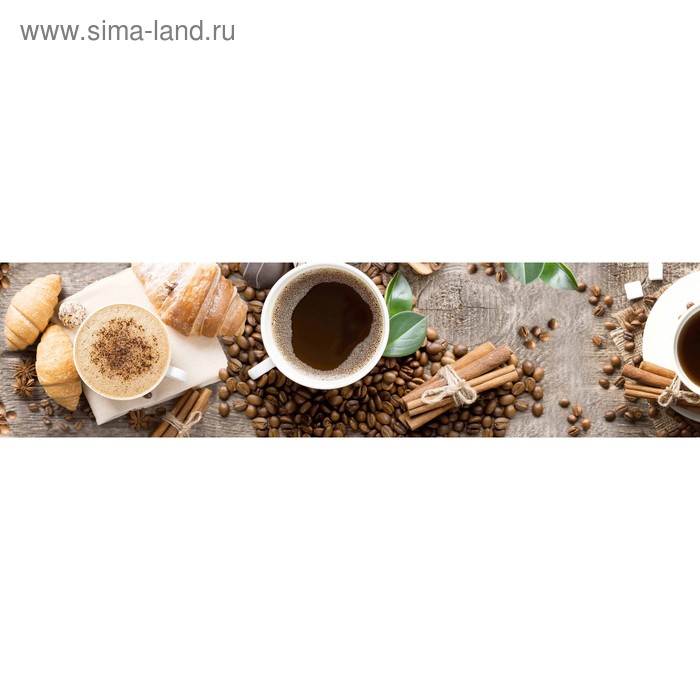 фото Кухонный фартук 2400х600 мм, закалённое стекло 4 мм, 6 отверстий под крепёж, цвет арт801