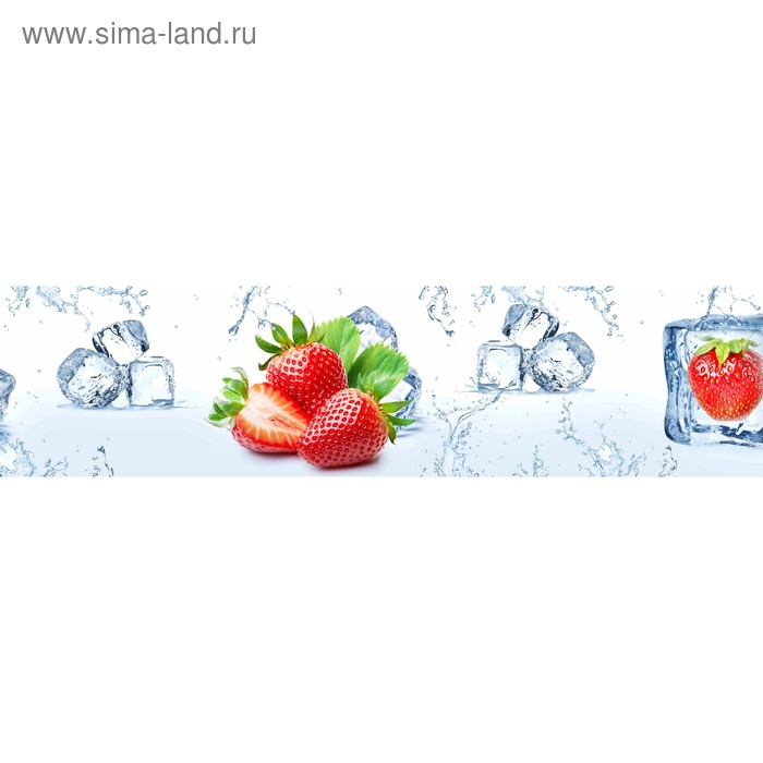 фото Кухонный фартук 2400х600 мм, закалённое стекло 4 мм, 6 отверстий под крепёж, цвет арт1872