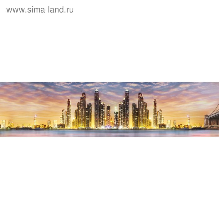 фото Кухонный фартук 2400х600 мм, закалённое стекло 4 мм, 6 отверстий под крепёж, цвет арт1787