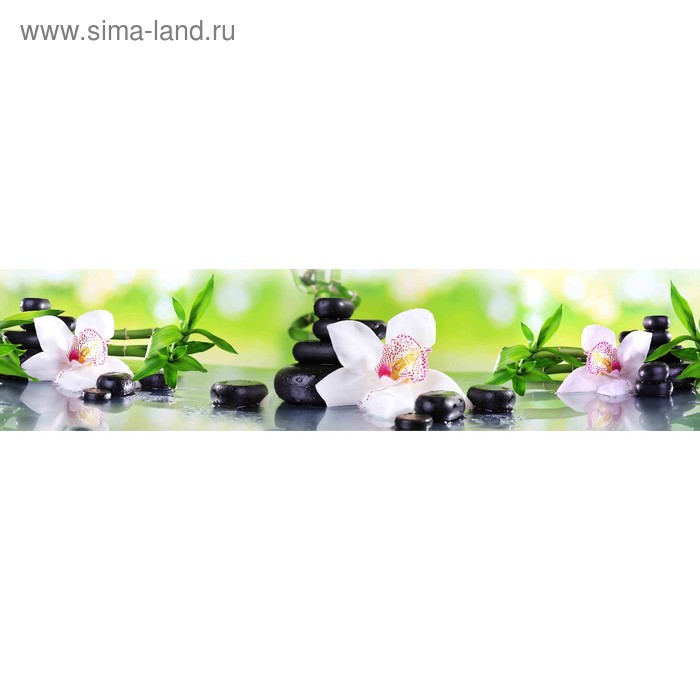 фото Кухонный фартук 2600х600 мм, закалённое стекло 4 мм, 6 отверстий под крепёж, цвет арт23