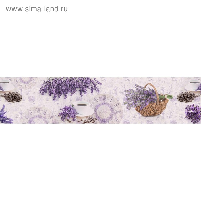 фото Кухонный фартук 2600х600 мм, закалённое стекло 4 мм, 6 отверстий под крепёж, цвет арт67