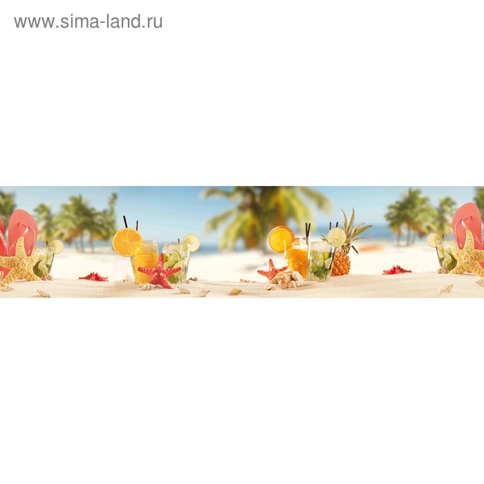 фото Кухонный фартук 2600х600 мм, закалённое стекло 4 мм, 6 отверстий под крепёж, цвет арт73