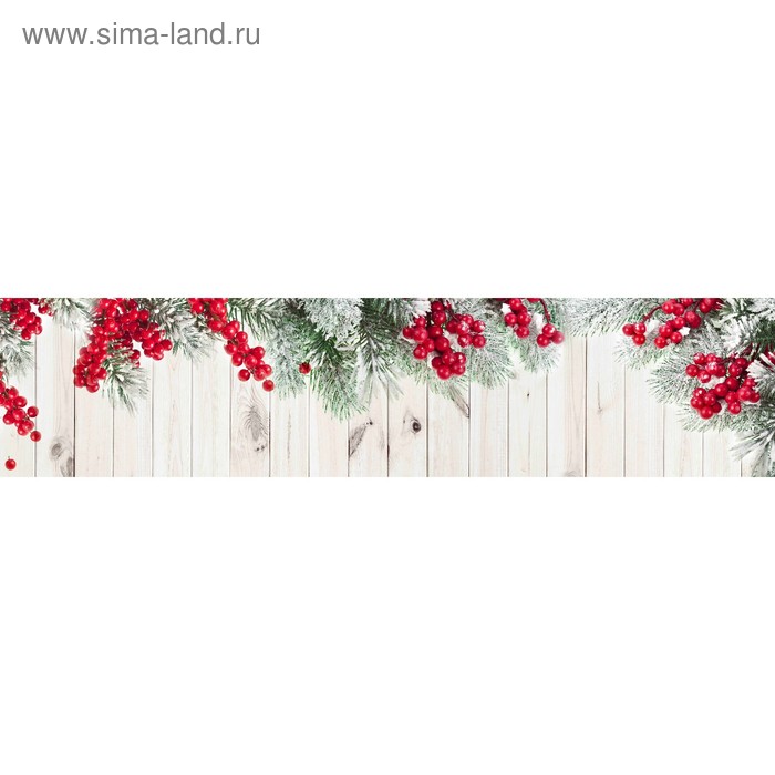 фото Кухонный фартук 2600х600 мм, закалённое стекло 4 мм, 6 отверстий под крепёж, цвет арт225