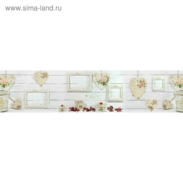 фото Кухонный фартук 2600х600 мм, закалённое стекло 4 мм, 6 отверстий под крепёж, цвет арт227