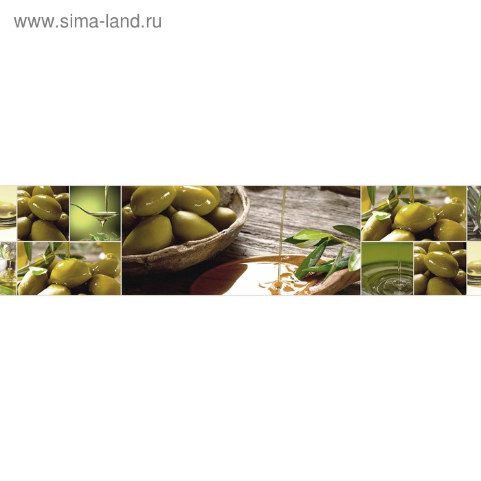 фото Кухонный фартук 2600х600 мм, закалённое стекло 4 мм, 6 отверстий под крепёж, цвет арт303