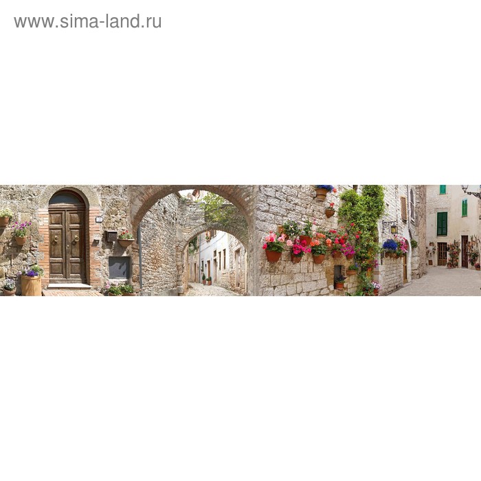 фото Кухонный фартук 2600х600 мм, закалённое стекло 4 мм, 6 отверстий под крепёж, цвет арт367