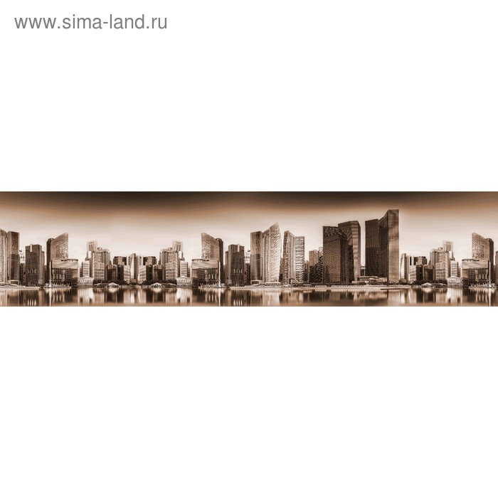 фото Кухонный фартук 2600х600 мм, закалённое стекло 4 мм, 6 отверстий под крепёж, цвет арт683