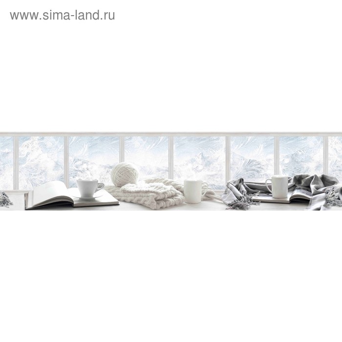 фото Кухонный фартук 2600х600 мм, закалённое стекло 4 мм, 6 отверстий под крепёж, цвет арт777