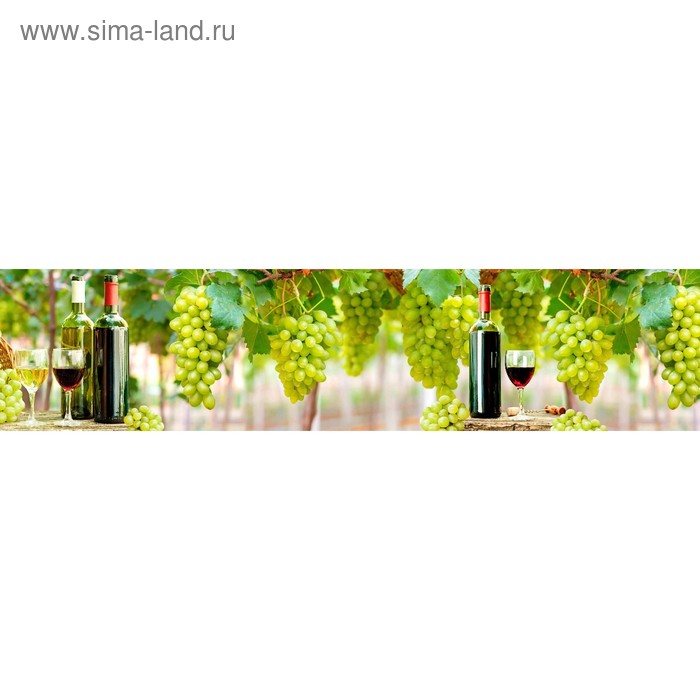 фото Кухонный фартук 2600х600 мм, закалённое стекло 4 мм, 6 отверстий под крепёж, цвет арт2199