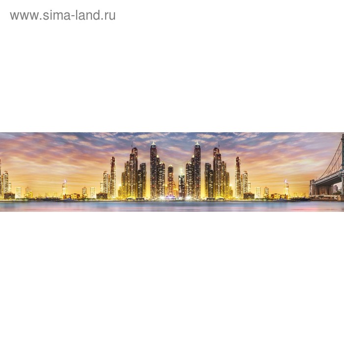 фото Кухонный фартук 2600х600 мм, закалённое стекло 4 мм, 6 отверстий под крепёж, цвет арт1787