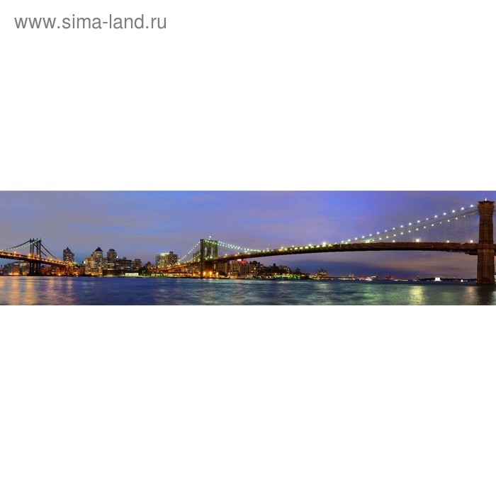 фото Кухонный фартук 2600х600 мм, закалённое стекло 4 мм, 6 отверстий под крепёж, цвет го0140