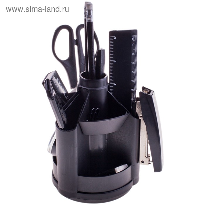 Канцелярский набор 10 предметов, OfficeSpace «Минидеск», вращающийся, чёрный
Канцелярский набор 10 предметов, OfficeSpace «Минидеск», вращающийся, чёрный