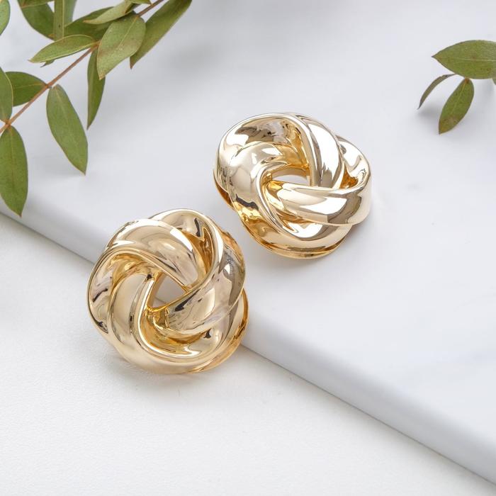 Серьги металл "Атмосфера" витые, цвет золото
Серьги металл "Атмосфера" витые, цвет золото